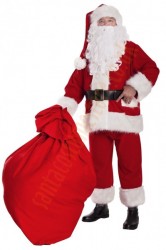 Professional Santa suit with long fur - belt/boot covers