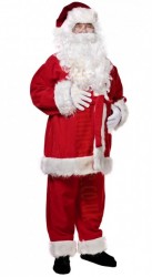 Santa suit with long fur -  jacket, trousers and hat