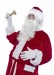 Santa wearing velour costume with bell