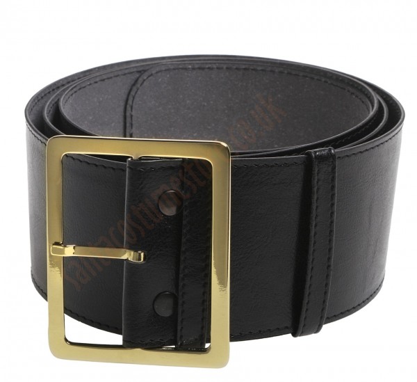 black leather Santa belt, black leather belt