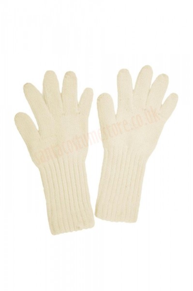 Thick Santa's gloves, thick beige gloves