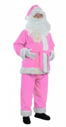 light pink Santa suit made of fleece - jacket, trousers and hat