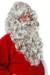 grey Santa beard with wig - profile
