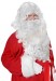 long bushy white Santa beard with wig (40 cm) - silhouette