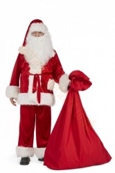 Super deluxe velour Santa suit set (9 parts)