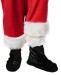 black velvet oot covers with long fur, Santa boot covers with ecru fur