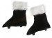 Santa boot covers with long faux fur