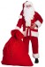 Professional Santa suit with long fur - sack for presents/glasses