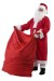 big sack for presents, Santa with red sack