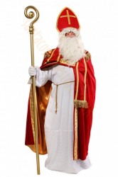 traditional Santa-bishop suit, the true Santa suit with coat and pastoral staff