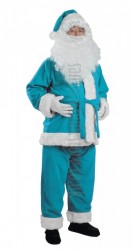 turquoise Santa suit - jacket, trousers and hat