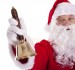 Santa's huge brass bell in hand