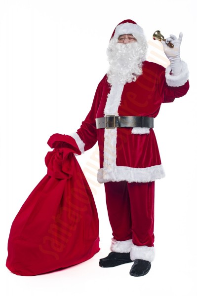 velour Santa suit -  bell/gloves/t-shirt