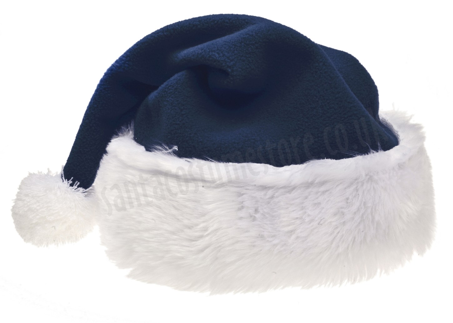 Navy Santa's hat - santacostumestore.co.uk